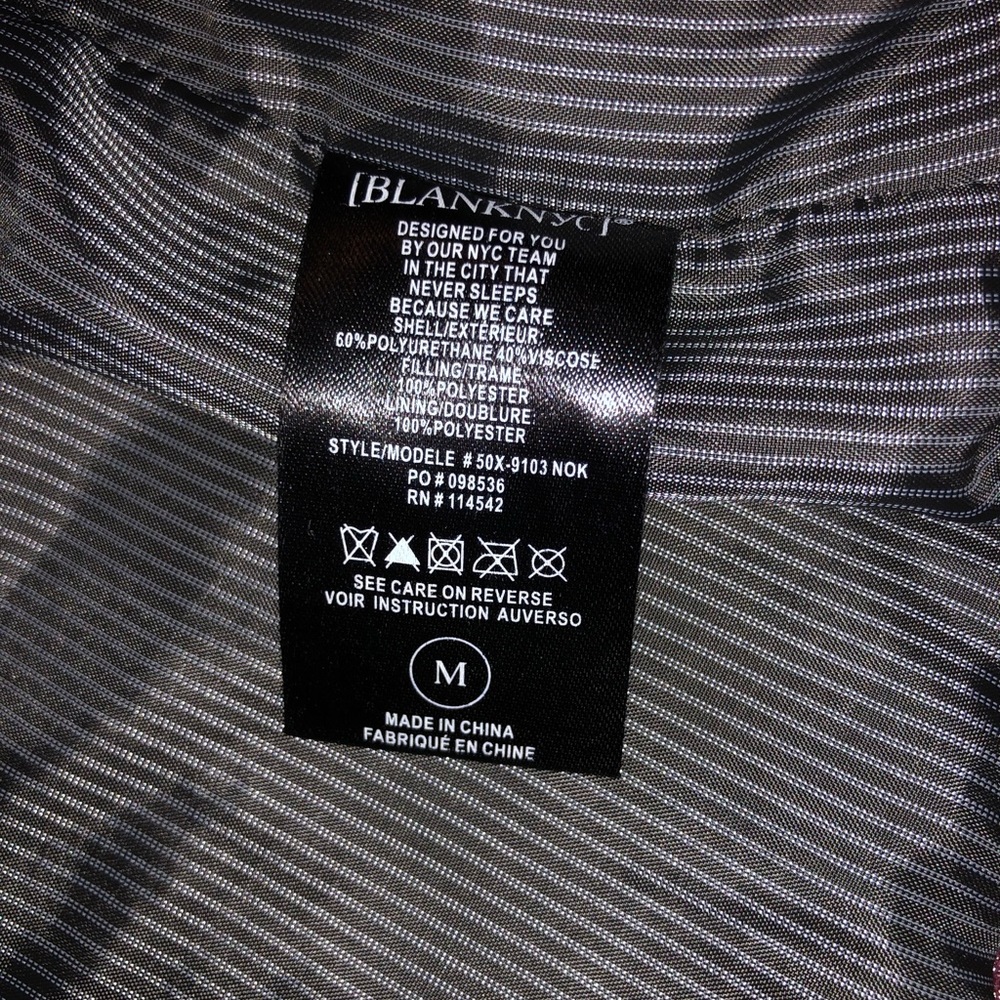 ❌SOLD❌ Blank NYC Faux Leather Jacket - Picture 4 of 4